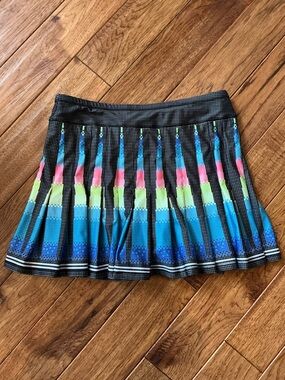 Lucky in Love Multicolor Pleated Tennis Skort Skirt, medium